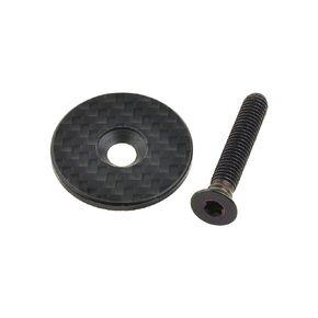 Yaruijia Full Carbon Fiber Headset Top Cap with Titanium Bolt M6 x 35mm for 1-1/8" MTB Road Bike Stem (Matte) (Titanium, Matte Top Cap+M6x35mm Bolt)
