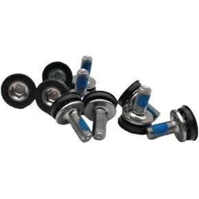 ANXIAONIUAT 10 Pcs Hex Crank Arm Fixing Bolts Metal Bicycle Crank Screws 8 MM Crank Bolts with Plastic Gasket for Square Cranksets and Bottom Brackets