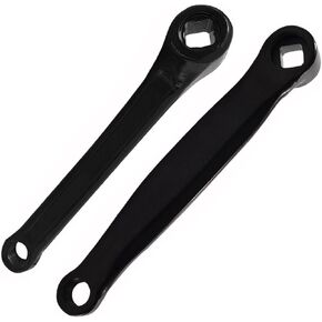 Miayaya 2pcs Bike Crank Arm 170mm Bicycle Crank Arm for Electric Bicycle Folding Bicycle Hybrid Mountain Bicycle Road Bike (Left Square Hole Crank Tooth Plate Accessory)