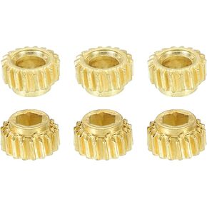 PATIKIL Classical Guitar String Tuning Peg Gear 4.4mm Inner Hexagon Hole Gold Tone for Guitar Tuning Pack of 6