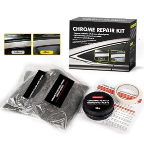 Metal Polish Restorer and Protectant, Chrome Cleaner and Polish for Cars, Removes Oxidation and Discoloration from Metal, Aluminum, Stainless Steel, Brass, Chrome and More