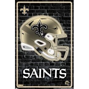 Trends International NFL New Orleans Saints - Neon Helmet 23 Wall Poster