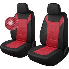 3D Air Mesh Car Seat Covers Front Sets Washable and Breathable Premium Cloth Automotive Vehicle Seat Covers for Cars Interior, Universal Fit for Most Cars, Sedan, Truck, SUV(Black)