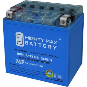 Mighty Max Battery YTX14-BS Gel Battery for Honda 420 TRX420 Fourtrax Rancher 4x4 2013 Brand Product