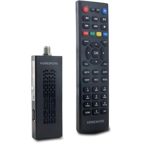 2024 Newest Digital TV Converter Box Dongle, ATSC Digital Converter Box with TV Tuner, TV Recording, USB Multimedia Function, 1080P HDMI Output, Clear QAM by Mediasonic HomeWorx (HW135STB)