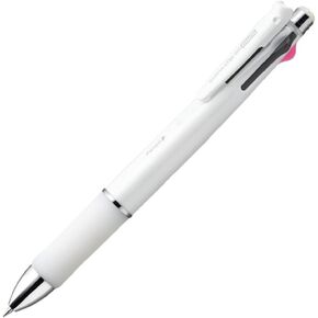 Zebra Clip-on multi 1000S Multifunctional Pen, 4 Color 0.7 mm Ballpoint and 0.5 mm Mechanical Pencil, Light Blue Barrel (B4SA3-LB)