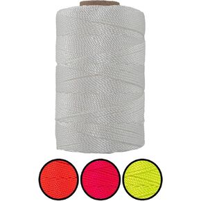 SGT KNOTS #18 Twisted Mason Nylon String Superior and Durable Twine for Masonry Jobs, DIY Projects, Crafting, Commercial, Workshop, Gardening, Trot Line (550ft, White)
