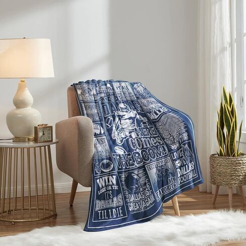 Dallas Flannel Blanket 60x50 Inch, Football Team Blanket Gifts for Men Women Youth Fans, Football Blanket Splicing Travel Throw Blanket in Saudi Arabia