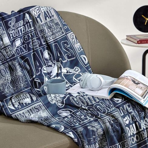 Dallas Flannel Blanket 60x50 Inch, Football Team Blanket Gifts for Men Women Youth Fans, Football Blanket Splicing Travel Throw Blanket in Saudi Arabia