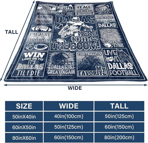 Dallas Flannel Blanket 60x50 Inch, Football Team Blanket Gifts for Men Women Youth Fans, Football Blanket Splicing Travel Throw Blanket in Saudi Arabia