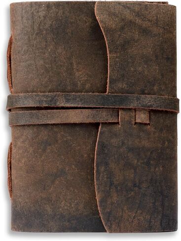 LEATHER VILLAGE Leather Journal-8"X6"-Rustic Brown in Kuwait
