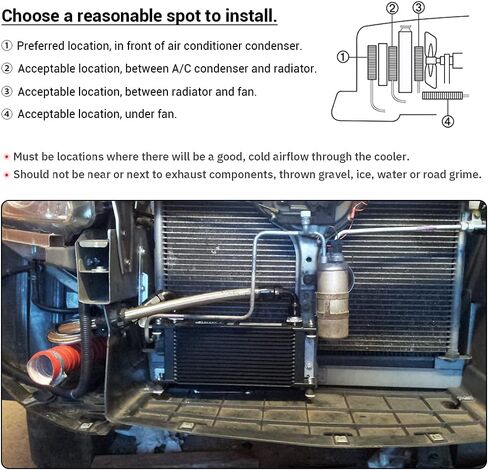 10 Row AN10-10AN Stacked Plate Oil Cooler 6AN 8AN Adapter Universal Engine Transmission Aluminium Alloy in Kuwait