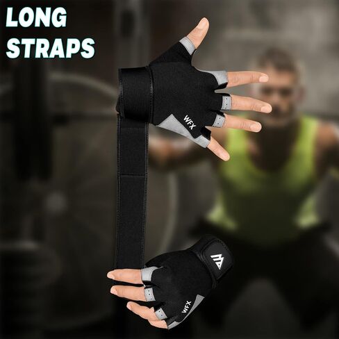 Gym Gloves Fitness Training Anti Slip Shock-Absorbing Weight Lifting Gloves Padded Grip Breathable Fingerless Workout Support for Men Women Cycling Exercise in Saudi Arabia