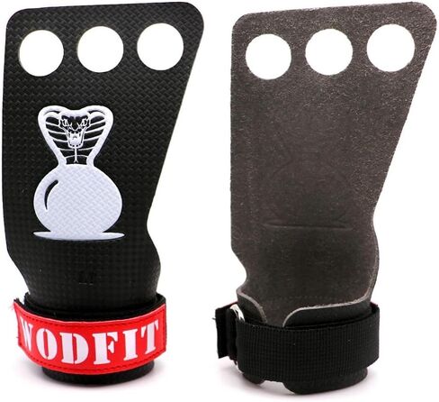 3 Hole Carbon Gym Hand Grips for Weightlifting, Pull Ups, Gymnastics, Wods with Wrist Straps, Crossfit Grips for Men and Women, Comfort and Support, Protection from Rips and Blisters in Saudi Arabia