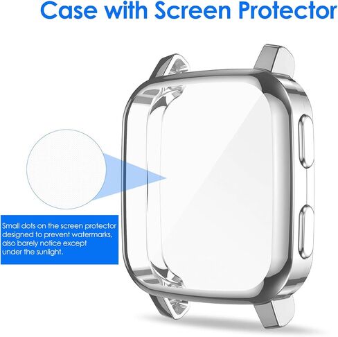 EZCO 3-Pack Screen Protector Case Compatible with Garmin Venu Sq 2/Sq 2 Music/Venu Sq/Venu Sq Music, Full Coverage Soft TPU Case Protective Screen Cover Bumper Frame for Garmin Venu Sq GPS Smartwatch in Kuwait