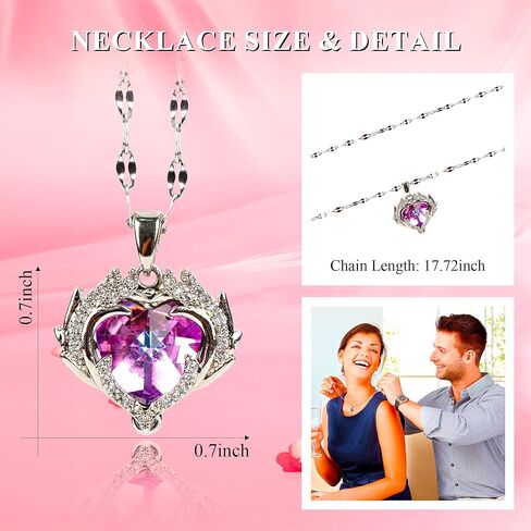 16 Piece Preserved Flowers Roses Heart Shape Box Forever Flowers with Necklace Real Roses That Last A Year Christmas Roses Gifts for Women Anniversary Rose Bouquet Gifts (Red) (Red) in Saudi Arabia