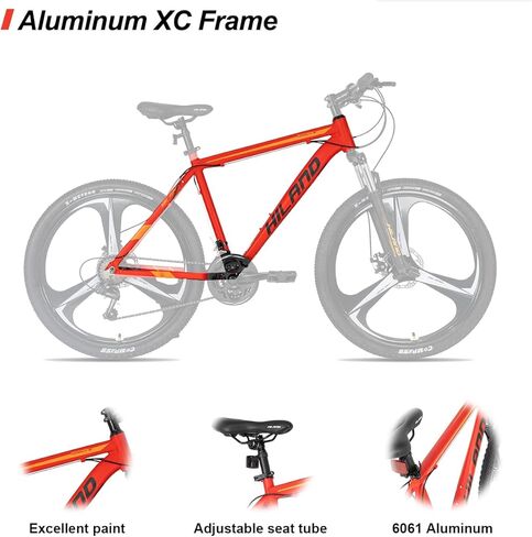 دراجة جبلية للنساء مقاس 26 بوصة من Hiland، دراجة للرجال والنساء مع 21 سرعة، دراجة جبلية بإطار من الفولاذ عالي الكربون، رياضية MTB للرجال البالغين in Kuwait