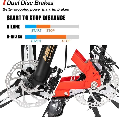 دراجة جبلية للنساء مقاس 26 بوصة من Hiland، دراجة للرجال والنساء مع 21 سرعة، دراجة جبلية بإطار من الفولاذ عالي الكربون، رياضية MTB للرجال البالغين in Kuwait