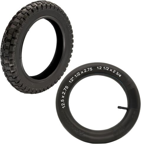 إطار وأنبوب داخلي مقاس 12.5 × 2.75 (12 بوصة 1/2 × 2.75 12 1/2 × 2 3/4)، متوافق مع ماكينة الحلاقة MX350 MX400 Dirt Rocket X-Treme X-560 سكوتر عالي التحمل Tao Tao 47cc 49cc Kids Mini Pocket الدراجة الترابية in Kuwait