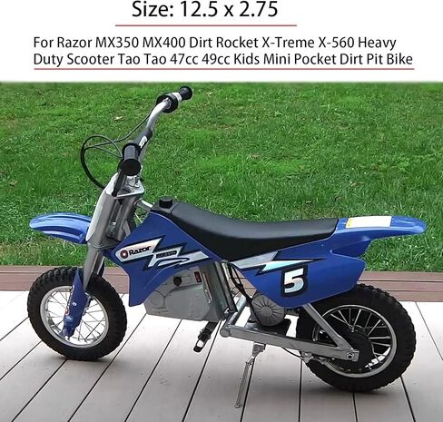 إطار وأنبوب داخلي مقاس 12.5 × 2.75 (12 بوصة 1/2 × 2.75 12 1/2 × 2 3/4)، متوافق مع ماكينة الحلاقة MX350 MX400 Dirt Rocket X-Treme X-560 سكوتر عالي التحمل Tao Tao 47cc 49cc Kids Mini Pocket الدراجة الترابية in Kuwait