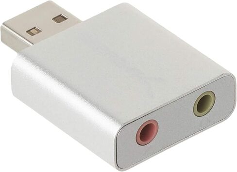 محول صوت ستيريو خارجي USB من الألومنيوم من SABRENT لنظامي التشغيل Windows وMac. التوصيل والتشغيل لا حاجة إلى برامج تشغيل. [الفضة] (الاتحاد الأفريقي-EMAC) in Saudi Arabia