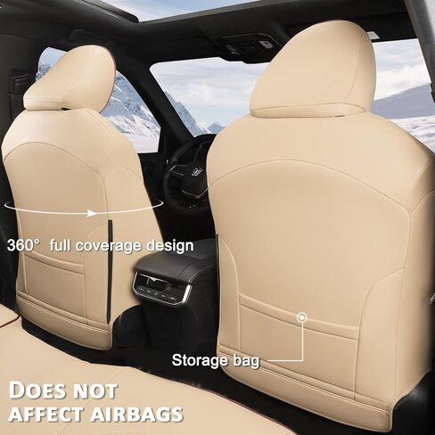 GIANT PANDA Customized Full Set Car Seat Covers Fit for Toyota Highlander L/LE/XLE/Limited/Hybrid 2020 2021 2022 2023 2024 Three-Row Model, 8 Seats, Faux Leather - (Grey Gray) in Kuwait