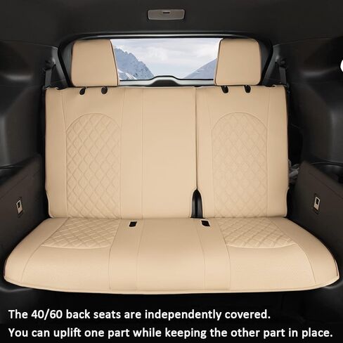 GIANT PANDA Customized Full Set Car Seat Covers Fit for Toyota Highlander L/LE/XLE/Limited/Hybrid 2020 2021 2022 2023 2024 Three-Row Model, 8 Seats, Faux Leather - (Grey Gray) in Kuwait