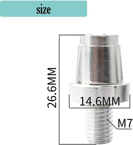 4 قطعة أداة ضبط رافعة الفرامل، برغي تعديل رافعة الفرامل 7 مم، براغي تعديل رافعة الفرامل من سبائك الألومنيوم الأسود/الفضي. in Kuwait