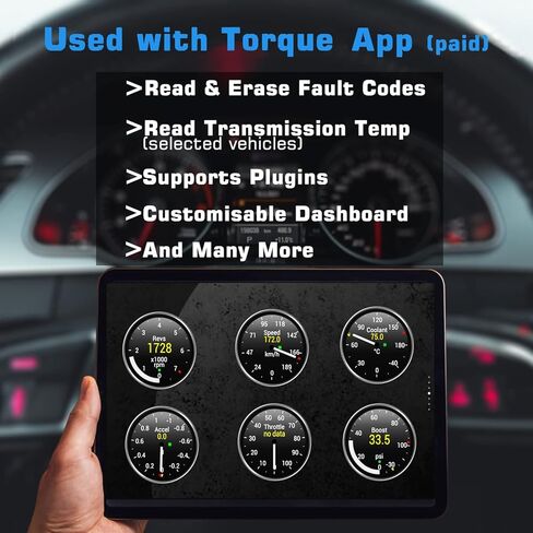 محول ماسح ضوئي Veepeak Mini WiFi Obd II، أداة مسح ضوئي لمحرك السيارة وقارئ رمز تشخيصي لأجهزة iOS وAndroid باللون الأسود in Kuwait