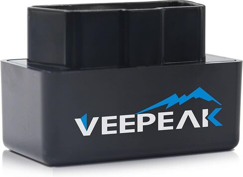 محول ماسح ضوئي Veepeak Mini WiFi Obd II، أداة مسح ضوئي لمحرك السيارة وقارئ رمز تشخيصي لأجهزة iOS وAndroid باللون الأسود in Kuwait