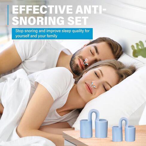 موسعات الأنف، أجهزة مضادة للشخير، حل آمن للشخير من أجل تنفس أفضل، فتحات أنف من السيليكون الناعم لتحسين النوم، موسعات أنف قابلة لإعادة الاستخدام 4 مقاسات مختلفة 8 قطع in Kuwait