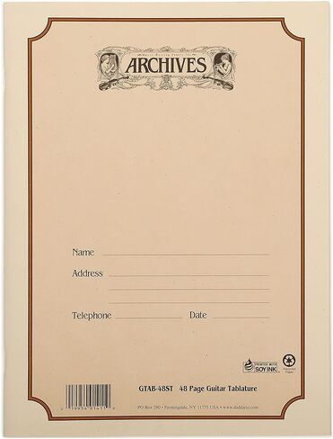 Archives GTAB-48ST Standard Bound Manuscript Paper Book, Guitar Tab, 48 Pages in Saudi Arabia