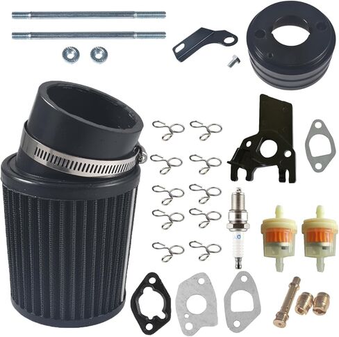 62 مللي متر محول مرشح الهواء كمية شرارة التوصيل عدة ل المفترس 212cc 6.5 HP GX160 GX200 دراجة نارية سكوتر ATV الترابية دراجة أسود in Kuwait