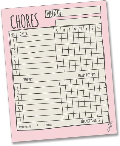 Multiple Child Chore Chart - Magnetic Daily Household Chore Checklist - Two Child Behavior, Job, Reward Chart - Dry Erase - 17" x 14"- Two Dry Erase Liquid Chalk Markers - Blue in Saudi Arabia