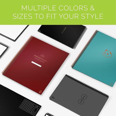 Rocketbook Reusable Academic Planner for Students and Teachers, Includes 13 page types, Black Cover, Letter Size in Kuwait