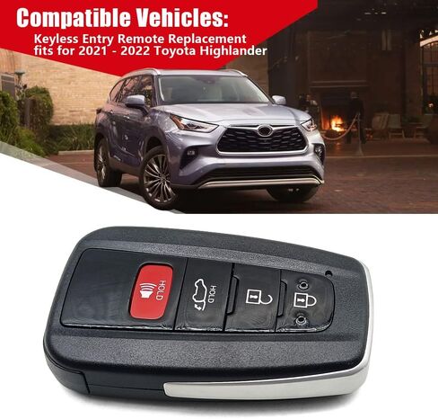 Key Fob FCC ID HYQ14FLA Fit for Toyota Highlander 2021 2022 Replace 8990H-0E370 Smart Remote Control Key Fob Keyless Entry 4 Button 315MHz in Saudi Arabia