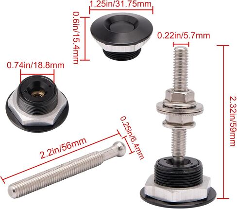 Quick Latch Hood Pins, Quick Release Lock Latch Bumper, Bumper Quick Release Latch Fastener Push Button Bonnet 1.25 inch Universal Aluminum Vehicle Quick Latch Hood Pins Locking (4PCS Black) in Saudi Arabia