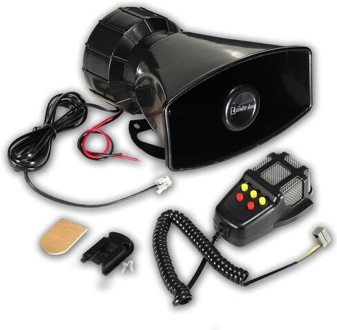 عروض Zento 80W Car Siren Horn Mic PA مكبر صوت نظام مكبر صوت للطوارئ - 5 نغمات in Kuwait