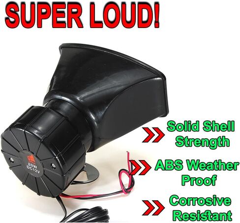عروض Zento 80W Car Siren Horn Mic PA مكبر صوت نظام مكبر صوت للطوارئ - 5 نغمات in Kuwait
