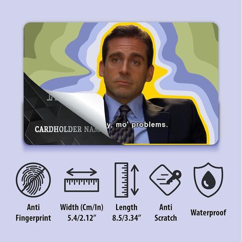 مجموعة من 4 ملصقات مضحكة لبطاقات الخصم، ملصقات بطاقات الائتمان - أغطية بطاقات الخصم القابلة للإزالة والخالية من الفقاعات - تناسب تمامًا جميع أنواع بطاقات الائتمان - أغطية بطاقات لبطاقات الخصم (المجموعة رقم 1) in Kuwait