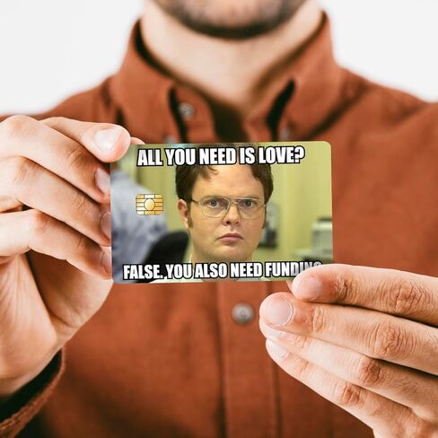 مجموعة من 4 ملصقات مضحكة لبطاقات الخصم، ملصقات بطاقات الائتمان - أغطية بطاقات الخصم القابلة للإزالة والخالية من الفقاعات - تناسب تمامًا جميع أنواع بطاقات الائتمان - أغطية بطاقات لبطاقات الخصم (المجموعة رقم 1) in Kuwait