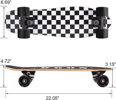 Skateboard Complete Skateboards 22 Inch Mini Cruiser Skateboards for Beginners Kids Boys and Girls in Saudi Arabia