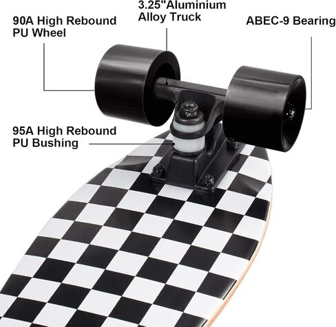 Skateboard Complete Skateboards 22 Inch Mini Cruiser Skateboards for Beginners Kids Boys and Girls in Saudi Arabia