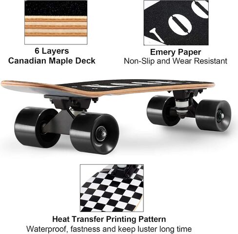 Skateboard Complete Skateboards 22 Inch Mini Cruiser Skateboards for Beginners Kids Boys and Girls in Saudi Arabia