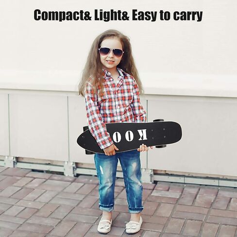 Skateboard Complete Skateboards 22 Inch Mini Cruiser Skateboards for Beginners Kids Boys and Girls in Saudi Arabia