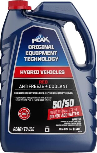 PEAK OET Red 50/50 Prediluted Antifreeze and Coolant for Hybrid and Plug-in Vehicles, 1 Gal. in Saudi Arabia