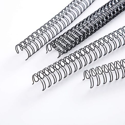 BNC Double Loop Wire Binding Rings Letter Size 2:1 21 Holes Black Color Pack of 50 (3/4 Inches) in Saudi Arabia