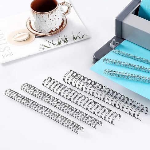 BNC Double Loop Wire Binding Rings Letter Size 2:1 21 Holes Black Color Pack of 50 (3/4 Inches) in Saudi Arabia