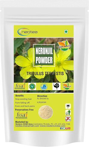Nerunjil Powder Nerunji Mull Gokhru Tribulus terrestris Nerinjil Crushed Natural & Organic Helps in Immunity & Energy 1kg in Saudi Arabia