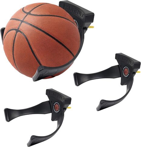 Jolitac Wall Mounted Ball Holder Display Sports Balls Storage and Decoration Shelf Black Self-Sticking Claw Racks in Saudi Arabia